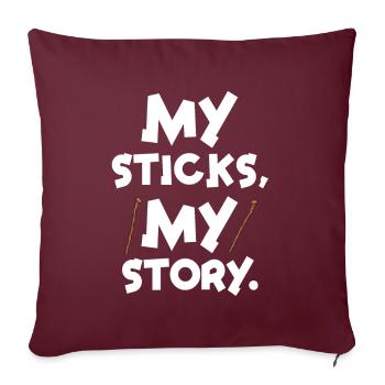 Arnis Eskrima Kali Filipino Martial - Housse de coussin décorative 45 x 45 cm - bordeaux - Devant