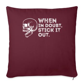 Arnis Eskrima Kali Filipino FMA Stick - Housse de coussin décorative 45 x 45 cm - bordeaux - Devant