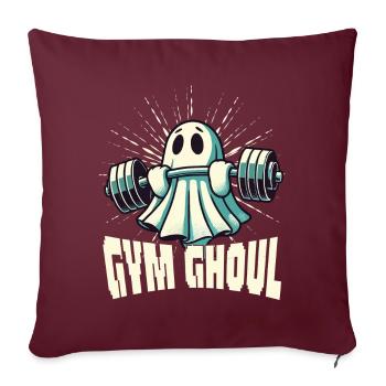 Gym Ghoul Creepy Fitness Ghost - Housse de coussin décorative 45 x 45 cm - bordeaux - Devant