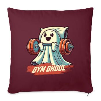 Gym Ghoul pour les amateurs de fitness - Housse de coussin décorative 45 x 45 cm - bordeaux - Devant