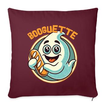Baguette fantôme Boogette Joy - Housse de coussin décorative 45 x 45 cm - bordeaux - Devant