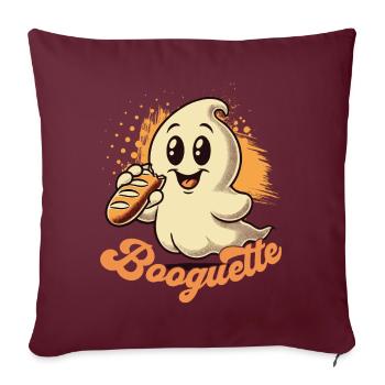 Ghost Baguette Lover Booguette - Housse de coussin décorative 45 x 45 cm - bordeaux - Devant