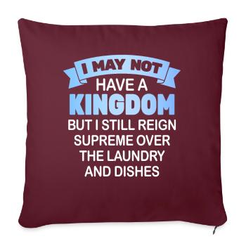 Régner sur la lessive et la vaisselle Ménagère - Housse de coussin décorative 45 x 45 cm - bordeaux - Devant