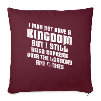 Régner sur la lessive et la vaisselle Ménagère - Housse de coussin décorative 45 x 45 cm - bordeaux - Devant