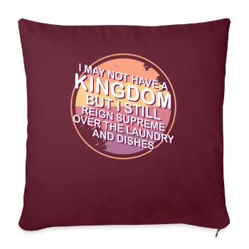 Régner sur la lessive et la vaisselle Ménagère - Housse de coussin décorative 45 x 45 cm - bordeaux - Devant