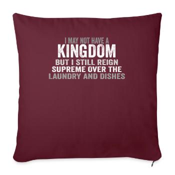 Régner sur la lessive et la vaisselle Ménagère - Housse de coussin décorative 45 x 45 cm - bordeaux - Devant