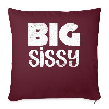 Famille Grande Sœur - Housse de coussin décorative 45 x 45 cm - bordeaux - Devant