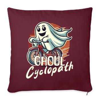 Cyclisme Ghost Ghoul Cyclopathe - Housse de coussin décorative 45 x 45 cm - bordeaux - Devant
