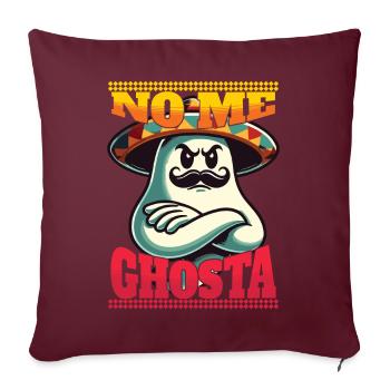 Fantôme Mexicain No Me Ghosta - Housse de coussin décorative 45 x 45 cm - bordeaux - Devant