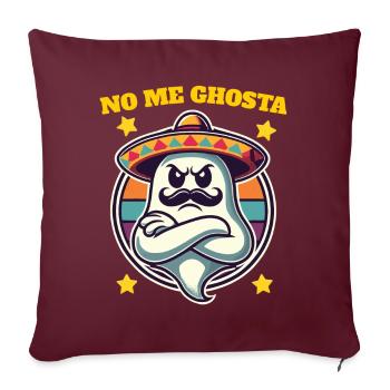 Fantôme mexicain Drôle de jeu de mots - Housse de coussin décorative 45 x 45 cm - bordeaux - Devant