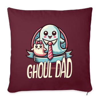 Ghoul Dad Drôle Halloween Design - Housse de coussin décorative 45 x 45 cm - bordeaux - Devant