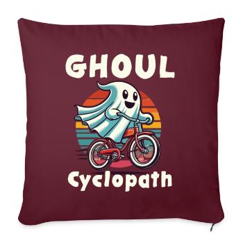 Ghoul Cyclopath Retro Ghost Driver - Housse de coussin décorative 45 x 45 cm - bordeaux - Devant