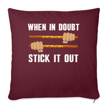 Arnis Eskrima Kali Filipino FMA - Housse de coussin décorative 45 x 45 cm - bordeaux - Devant