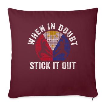 Arnis Eskrima Kali Filipino FMA - Housse de coussin décorative 45 x 45 cm - bordeaux - Devant