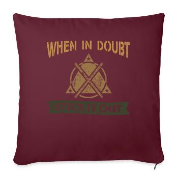 Arnis Eskrima Kali Filipino FMA - Housse de coussin décorative 45 x 45 cm - bordeaux - Devant