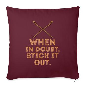 Arnis Eskrima Kali Filipino FMA Stick - Housse de coussin décorative 45 x 45 cm - bordeaux - Devant