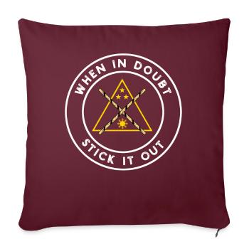 Arnis Eskrima Kali Filipino FMA - Housse de coussin décorative 45 x 45 cm - bordeaux - Devant