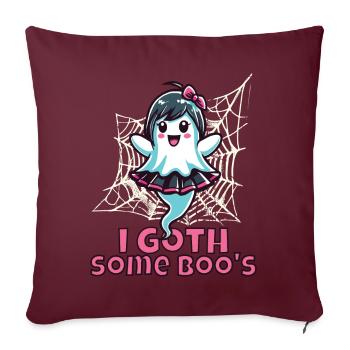 Halloween Goth Girl I Goth Some Boo’s - Housse de coussin décorative 45 x 45 cm - bordeaux - Devant