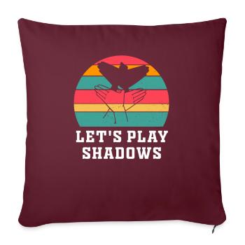 Jouons à Shadows Shadow Puppetry - Housse de coussin décorative 45 x 45 cm - bordeaux - Devant