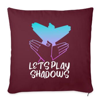 Shadow Puppetry Spectacle de marionnettes Art - Housse de coussin décorative 45 x 45 cm - bordeaux - Devant