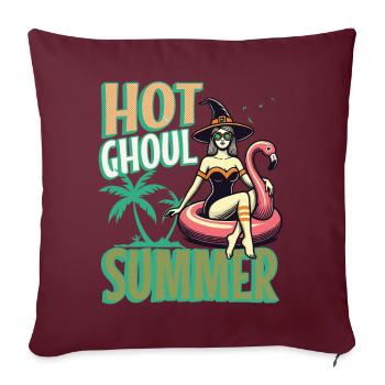 Hot Ghoul Summer Witch Flair - Housse de coussin décorative 45 x 45 cm - bordeaux - Devant