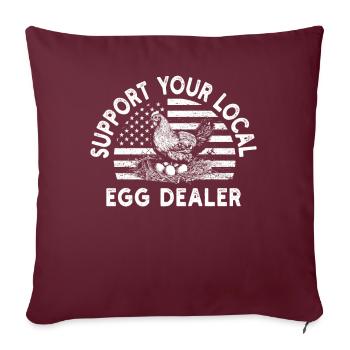 Lokaler Eierhändler American Flag Farmer - Sofakissenbezug 45 x 45 cm - Burgunderrot - Vorne