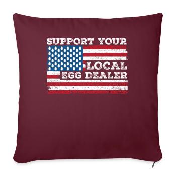 Lokaler Eierhändler American Flag Farmer - Sofakissenbezug 45 x 45 cm - Burgunderrot - Vorne