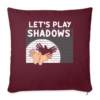 Shadow Puppetry Spectacle de marionnettes Art - Housse de coussin décorative 45 x 45 cm - bordeaux - Devant