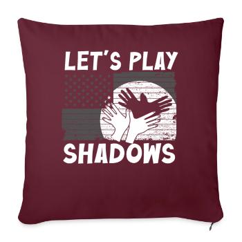 Shadow Puppetry Spectacle de marionnettes Art - Housse de coussin décorative 45 x 45 cm - bordeaux - Devant