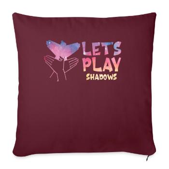 Jouons à Shadows Shadow Puppetry - Housse de coussin décorative 45 x 45 cm - bordeaux - Devant