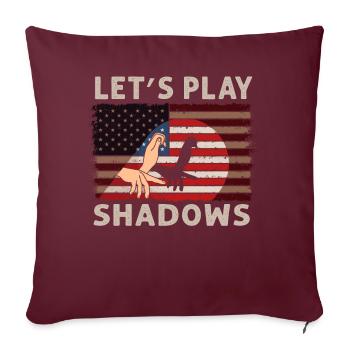 Shadow Puppetry Spectacle de marionnettes Art - Housse de coussin décorative 45 x 45 cm - bordeaux - Devant