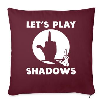 Shadow Puppetry Spectacle de marionnettes Art - Housse de coussin décorative 45 x 45 cm - bordeaux - Devant