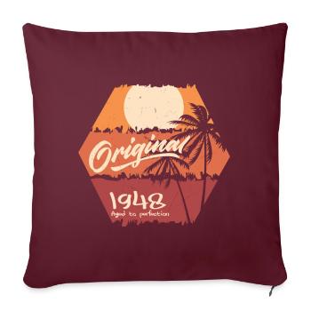 Original 1948 Cadeau D’anniversaire 1948 Rétro - Housse de coussin décorative 45 x 45 cm - bordeaux - Devant