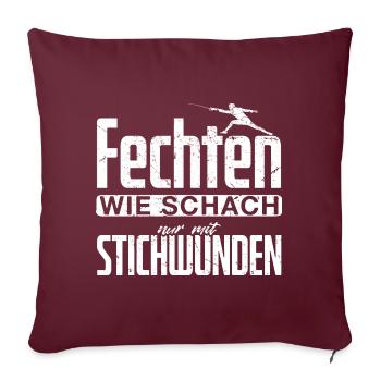 Fechten Fechten - Sofakissenbezug 45 x 45 cm - Burgunderrot - Vorne