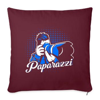 Cadeau cameraman pour photographe - Housse de coussin décorative 45 x 45 cm - bordeaux - Devant