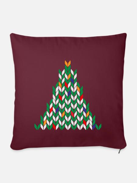 Weihnachtsbaum frei - Sofakissenbezug 45 x 45 cm - Burgunderrot