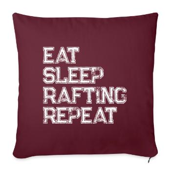 Manger Dormir Rafting Répéter La navigation de plaisance - Housse de coussin décorative 45 x 45 cm - bordeaux - Devant