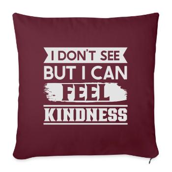 Conscience de cécité Aveugle par la loi - Housse de coussin décorative 45 x 45 cm - bordeaux - Devant
