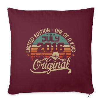 Cadeau Juillet 2016 Cadeau Anniversaire 2016 Juli - Sofakissenbezug 45 x 45 cm - Burgunderrot - Vorne