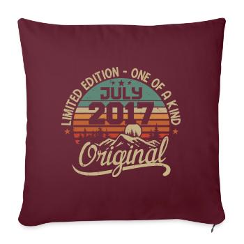 Cadeau Juillet 2017 Cadeau Anniversaire 2017 Juli - Sofakissenbezug 45 x 45 cm - Burgunderrot - Vorne