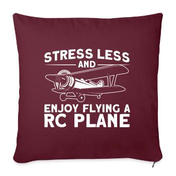 Modèle d’avion Modèle d’avion Cadeau de vol - Housse de coussin décorative 45 x 45 cm - bordeaux - Devant