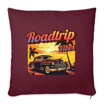 Road Trip Vibes - Sofa pillowcase 17,3'' x 17,3'' (45 x 45 cm) - burgundy - Front