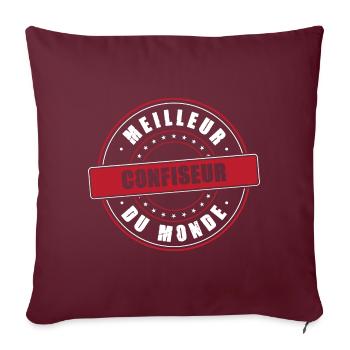 Meilleur confiseur profession métier humour - Housse de coussin décorative 45 x 45 cm - bordeaux - Devant