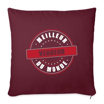 Meilleur vendeur profession métier commercial - Housse de coussin décorative 45 x 45 cm - bordeaux - Devant