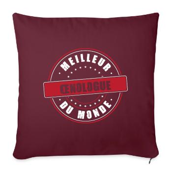 Meilleur oenologue profession métier humour - Housse de coussin décorative 45 x 45 cm - bordeaux - Devant