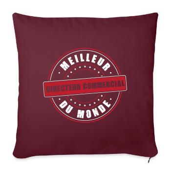 Meilleur directeur commercial profession métier - Housse de coussin décorative 45 x 45 cm - bordeaux - Devant