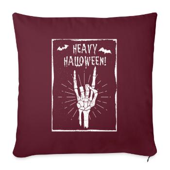 Diable Salut Headbanger Halloween Cadeau En Métal - Housse de coussin décorative 45 x 45 cm - bordeaux - Devant