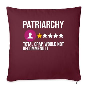Féministe Féminisme émancipation cadeau - Housse de coussin décorative 45 x 45 cm - bordeaux - Devant