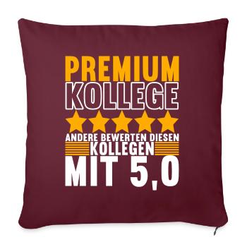 Abschiedsgeschenk Jobwechsel Kollege - Sofakissenbezug 45 x 45 cm - Burgunderrot - Vorne