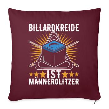 Pool Billard - Sofakissenbezug 45 x 45 cm - Burgunderrot - Vorne